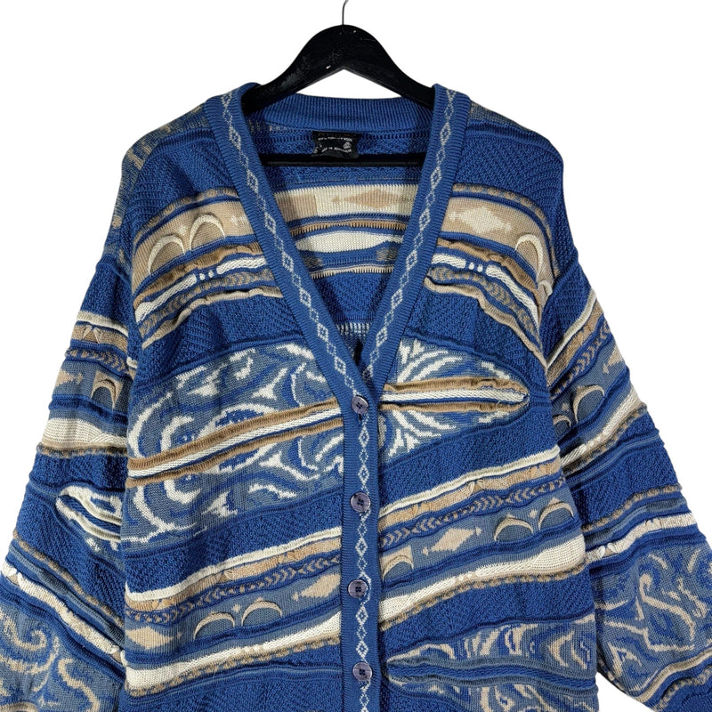 Vintage Coogi 3D Knit Cardigan Sweater