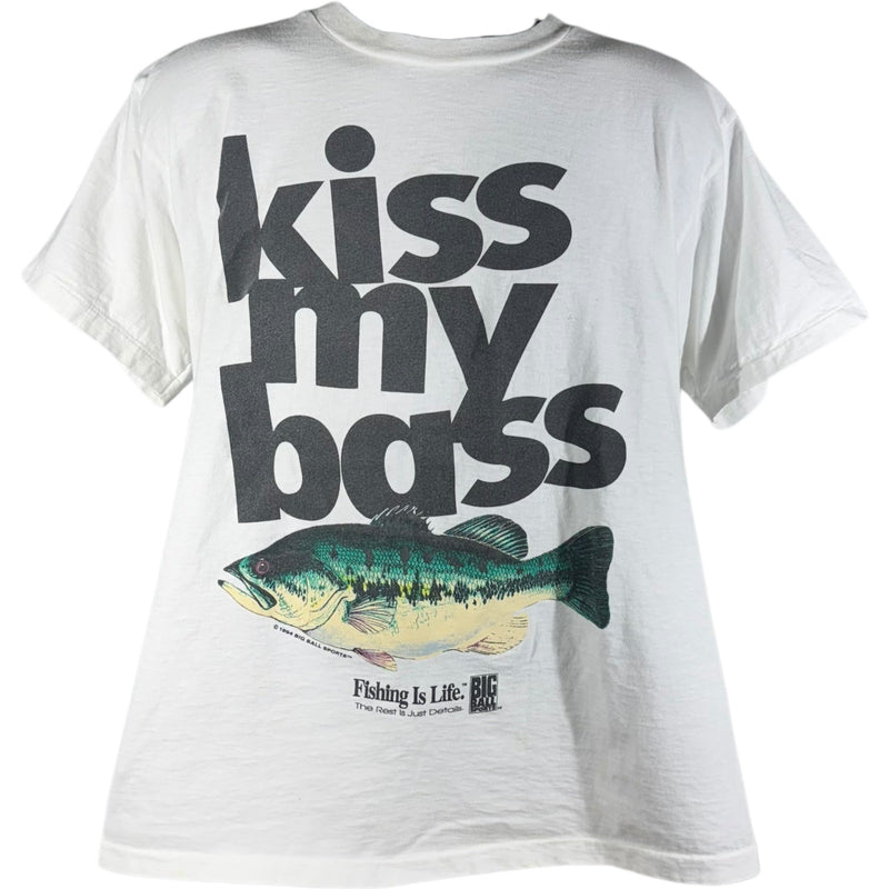 Vintage Big Ball Sports "Kiss My Bass" Fishing Is Life Tee