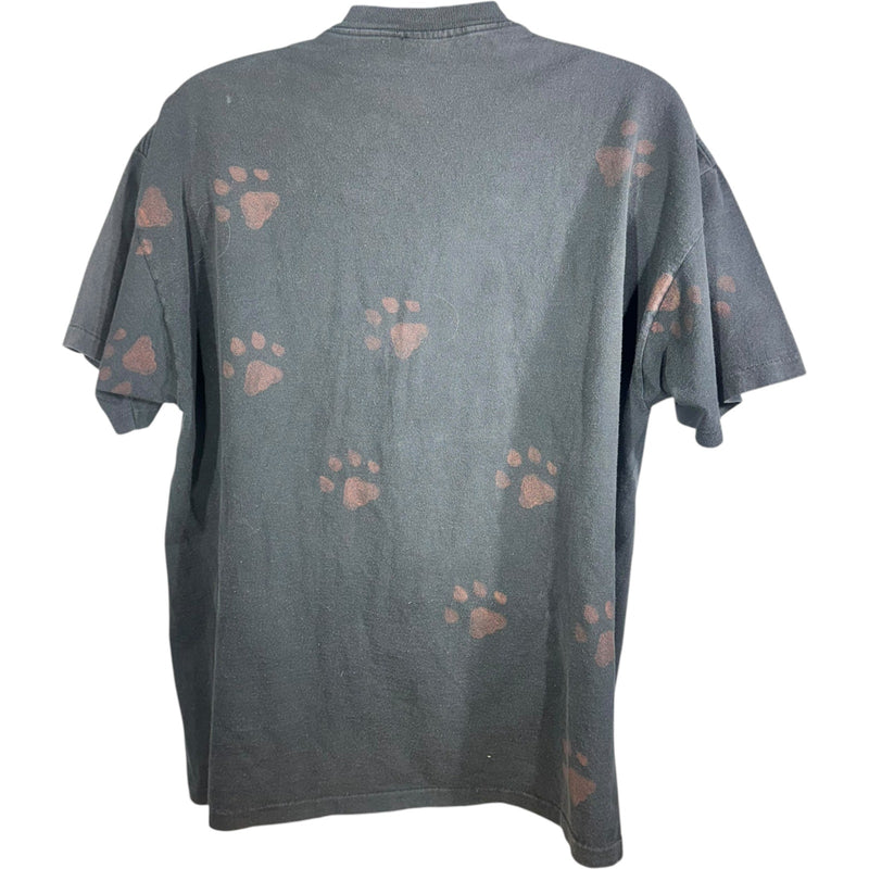 Vintage Cougar AOP Paw Print Nature Tee