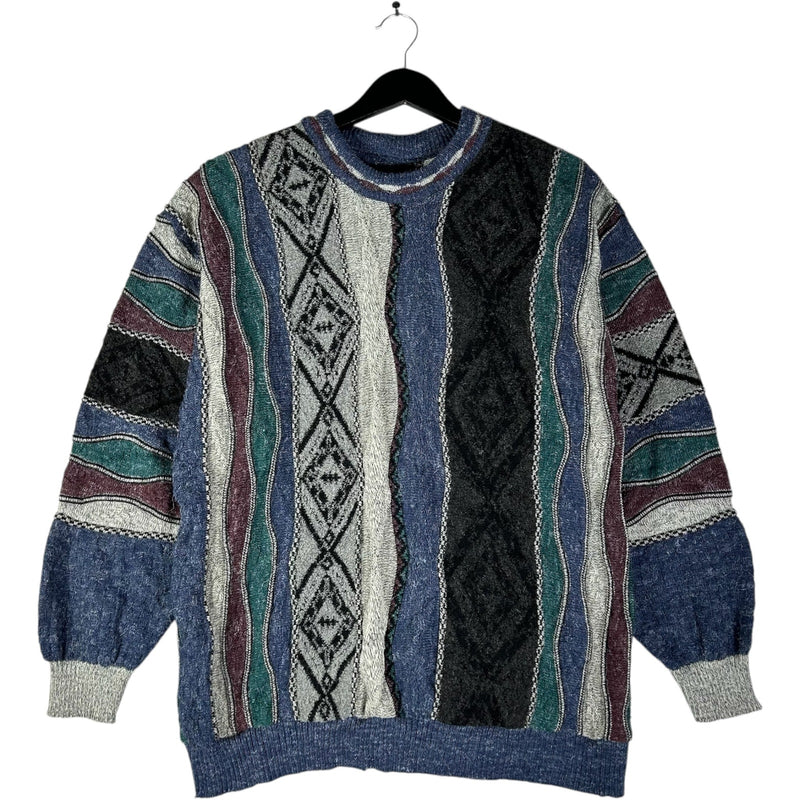 Vintage 3D Knit Textured Sweater