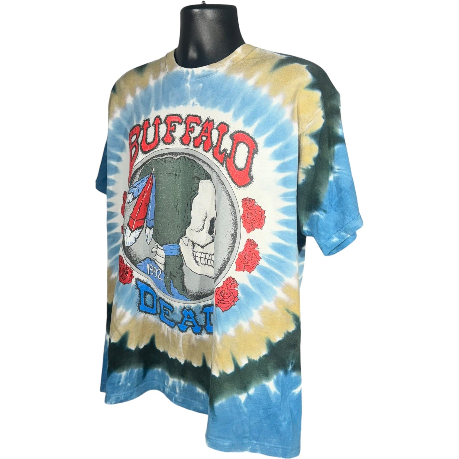 Vintage Liquid Blue Buffalo Dead Grateful Dead Tie Dye Tee