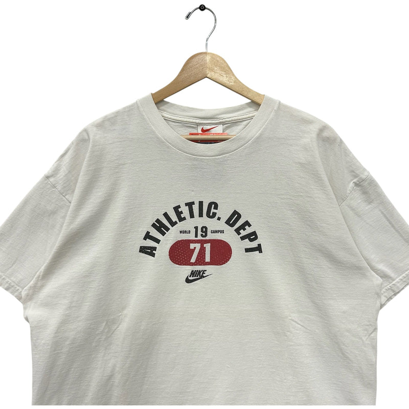 Vintage Nike Athletic Dept Arch Spellout Logo Tee