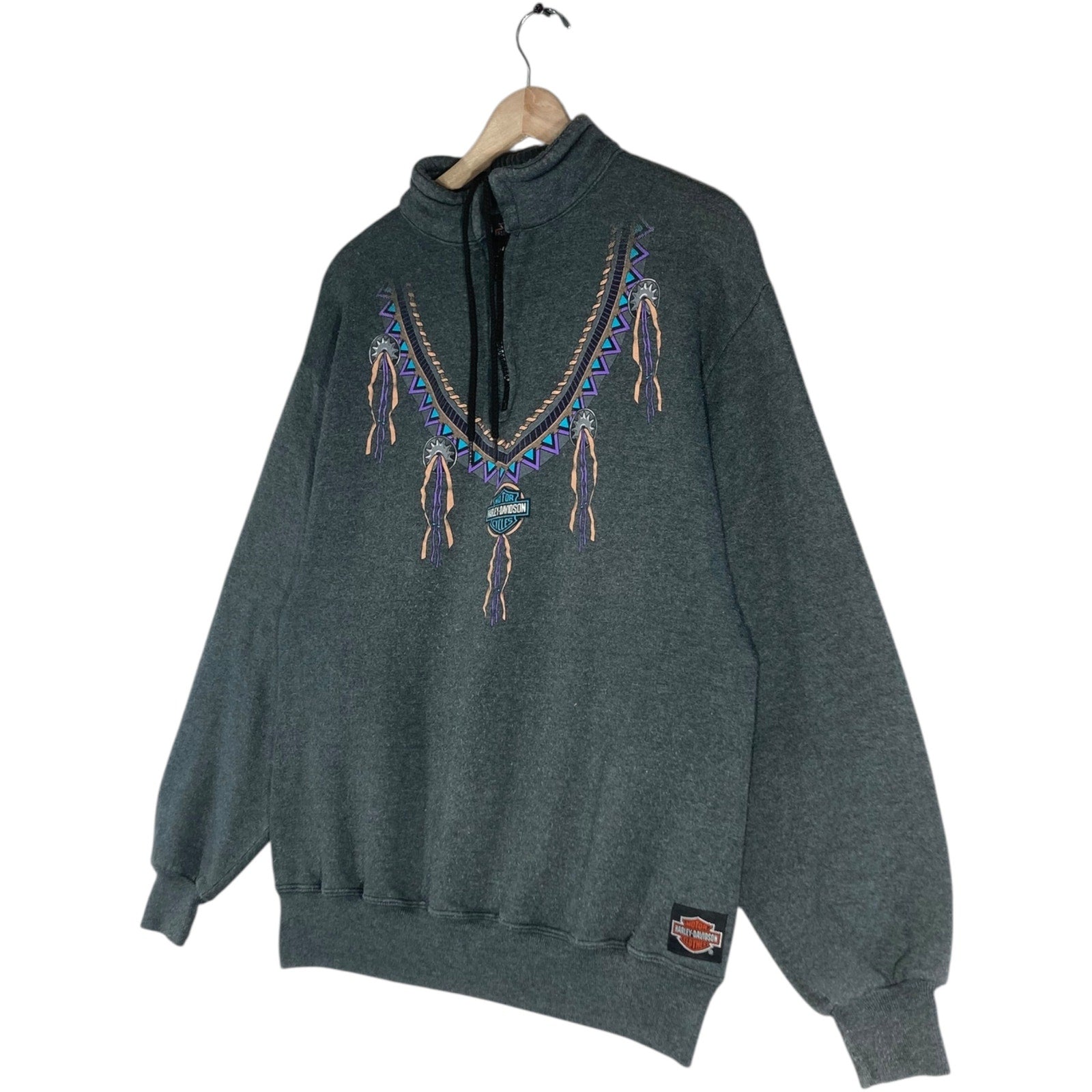 Vintage Harley-Davidson 1/4 Zip Sweatshirt