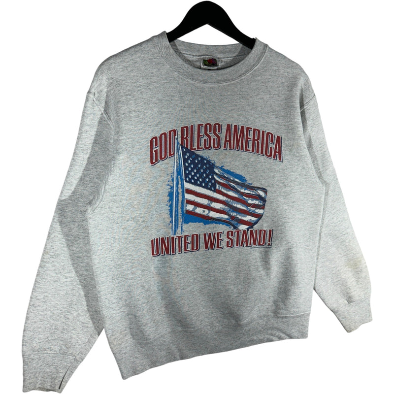 Vintage "God Bless America, United We Stand" Crewneck