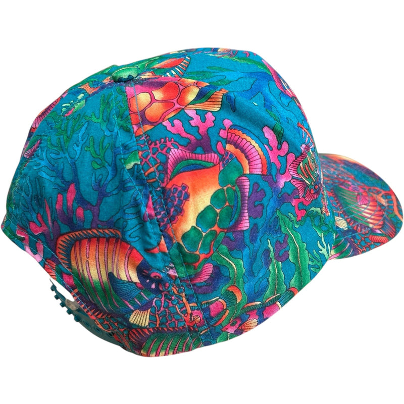 Vintage Tropical Island AOP Snapback Hat