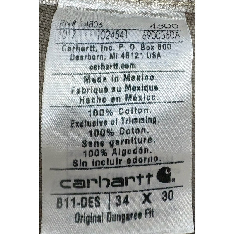 Vintage Carhartt Original Dungaree Fit Carpenter Pants 34x28