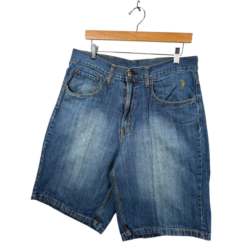 Vintage Straight Leg Bermuda Jean Denim Shorts 35