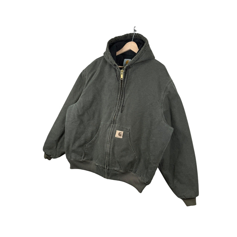 Vintage Carhartt Full Zip Canvas Hoodie Jacket