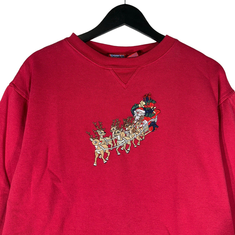 Vintage Rudolph Santa Claus Crewneck