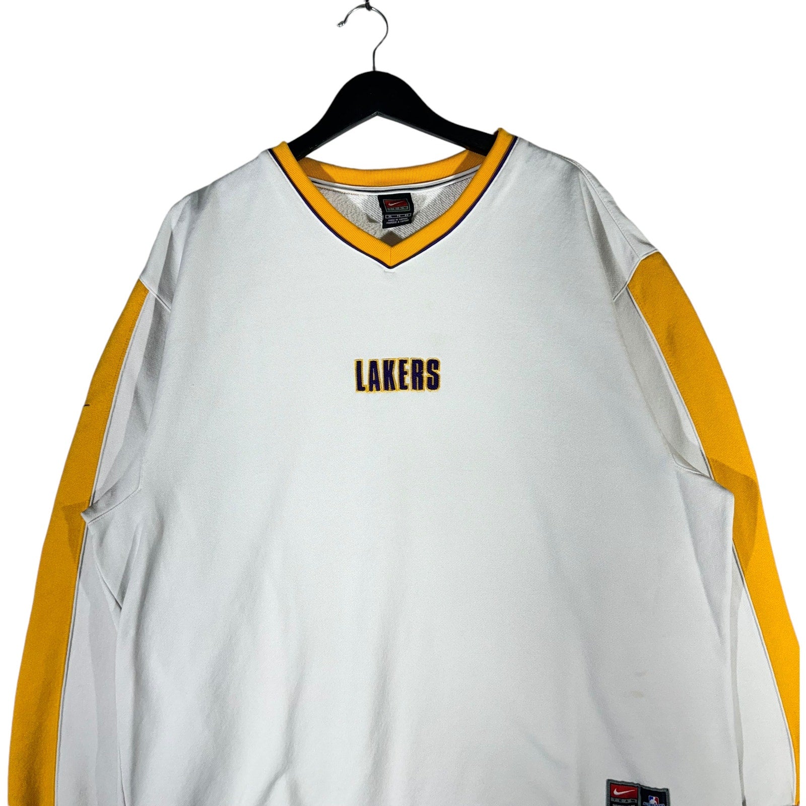 Vintage Nike Los Angeles Lakers Spellout V-Neck Sweatshirt