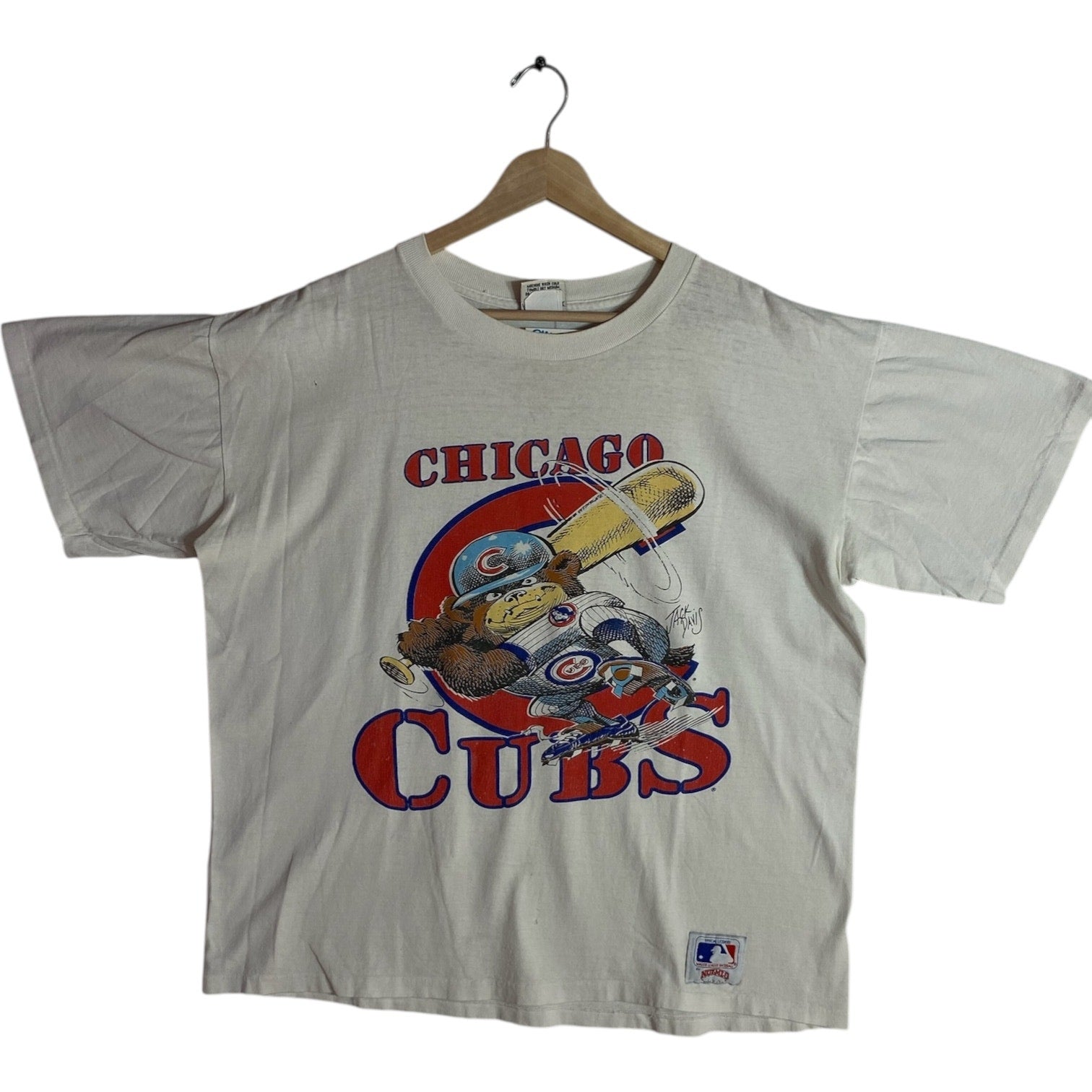 Vintage Chicago Cubs Cartoon Bear MLB T-Shirt