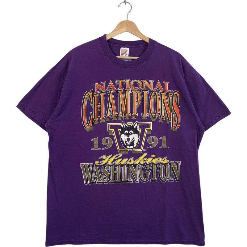 Vintage University Of Washington Huskies National Champions Tee 1991