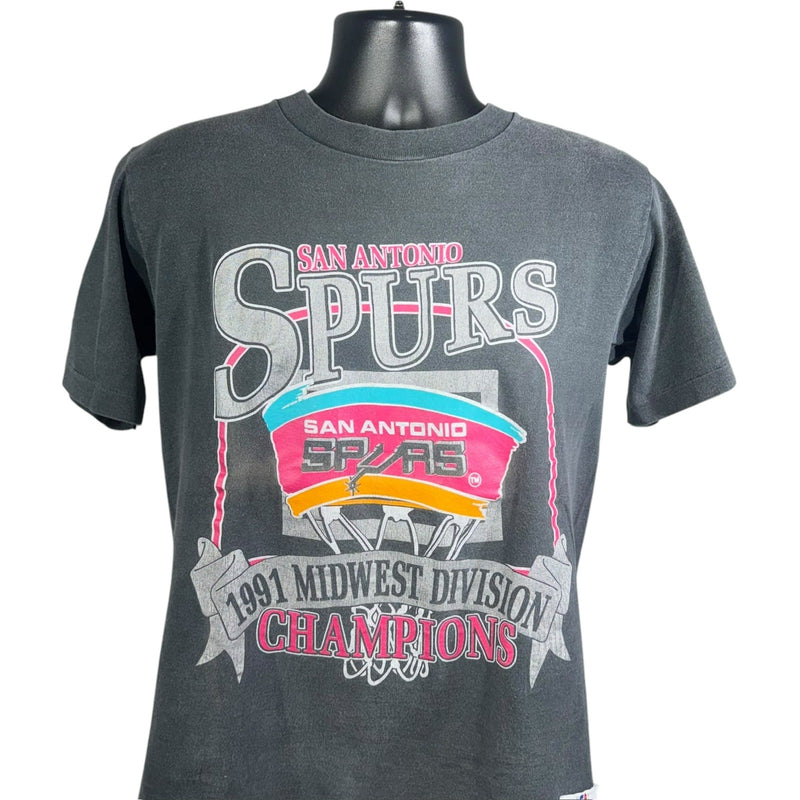 Vintage San Antonio Spurs Midwest Champions Tee 1991