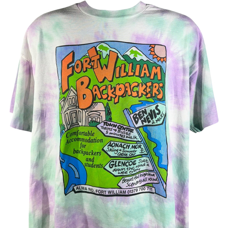 Vintage Fort William Scotland Tie Dye Souvenir Tee