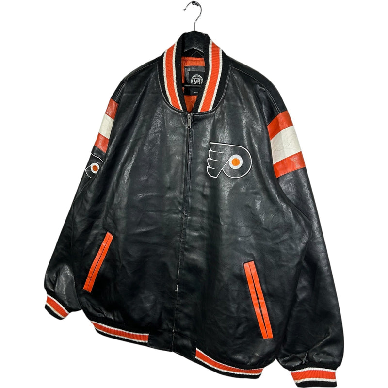 Vintage NHL Philadelphia Flyers Leather Bomber Jacket