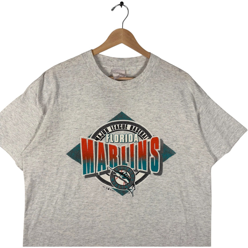 Vintage Florida Marlins Spellout Logo MLB Tee 1992