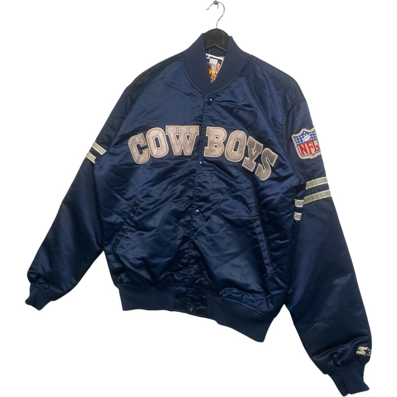 Vintage Starter Dallas Cowboys Satin Bomber NFL Jacket