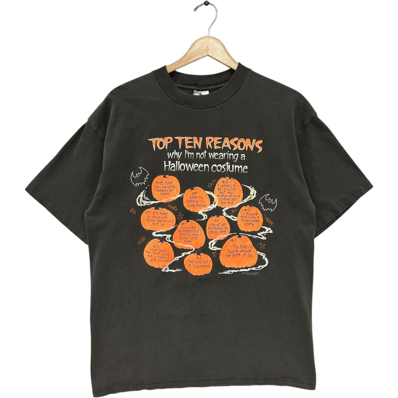 Vintage Top Ten Reasons Halloween..Costume Novelty Tee