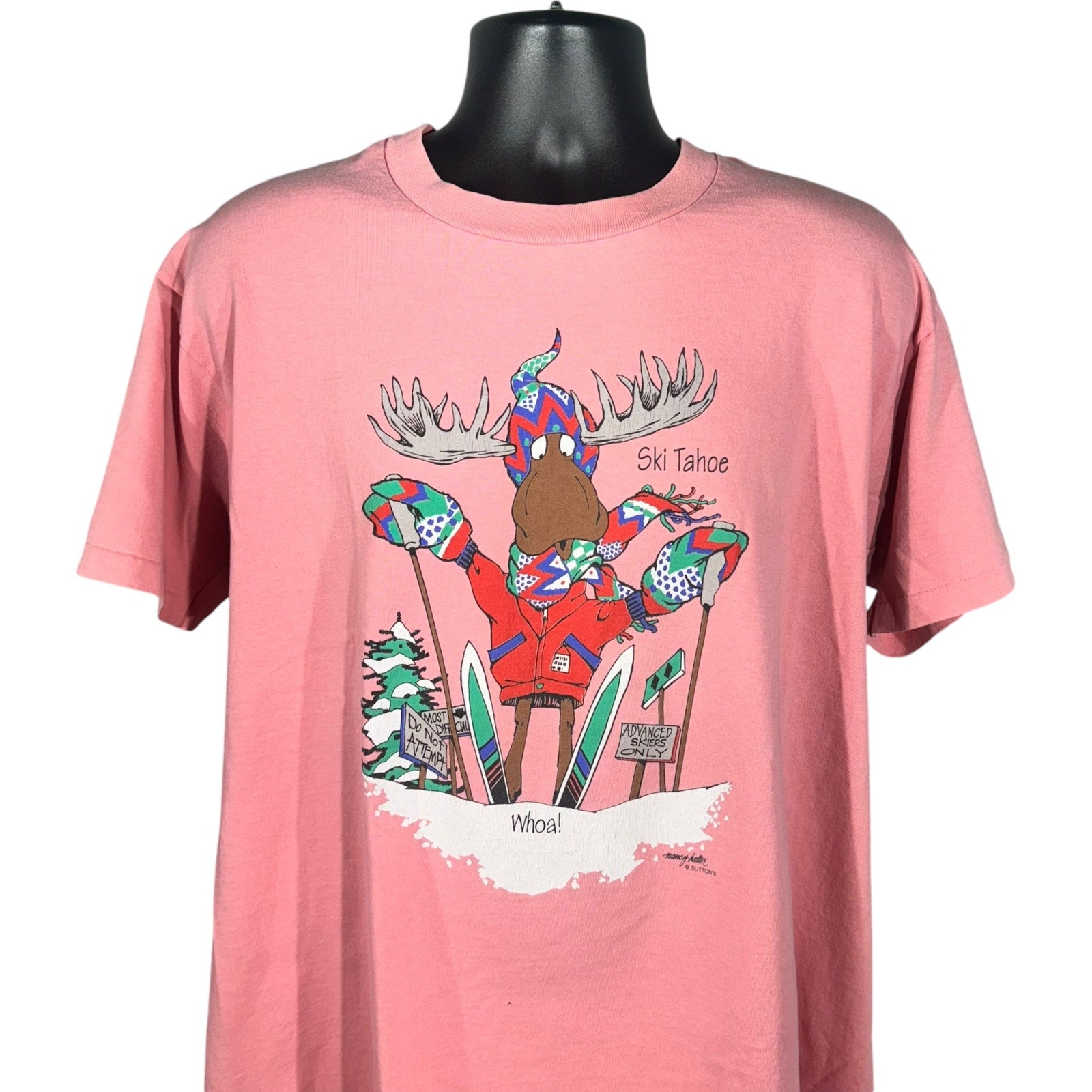 Vintage Moose Ski Tahoe Souvenir Tee 90's