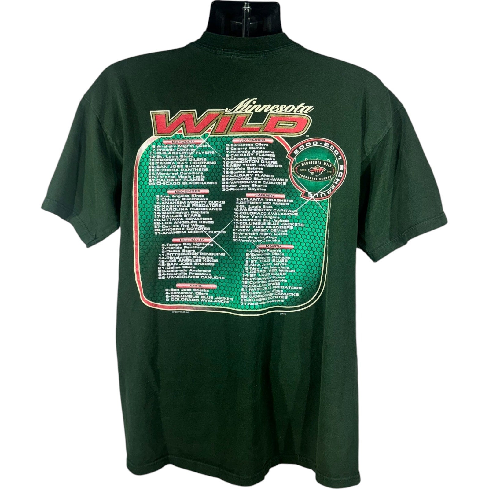 Vintage Minnesota Wild Inaugural Season NHL Tee '00-'01