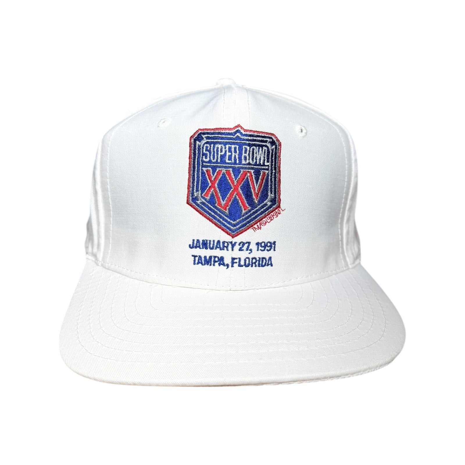 Vintage Super Bowl XXV 1991 Tampa Florida NFL Snapback Hat