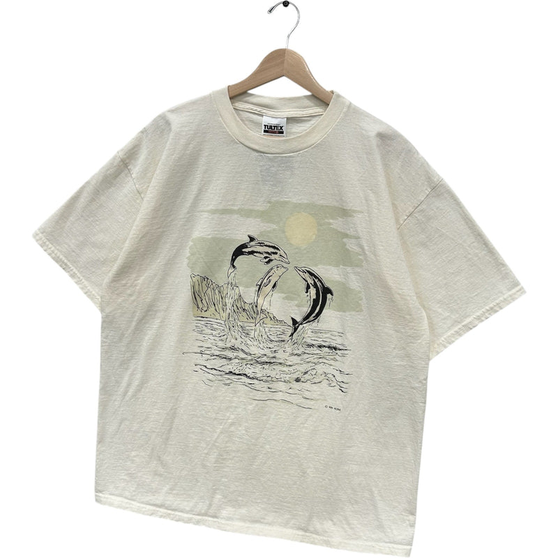 Vintage Jumping Dolphins and Ocean Nature Tee