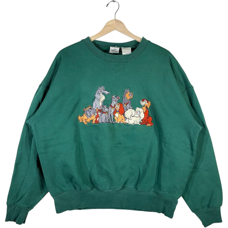 Vintage Lady And The Tramp Embroidered Crewneck