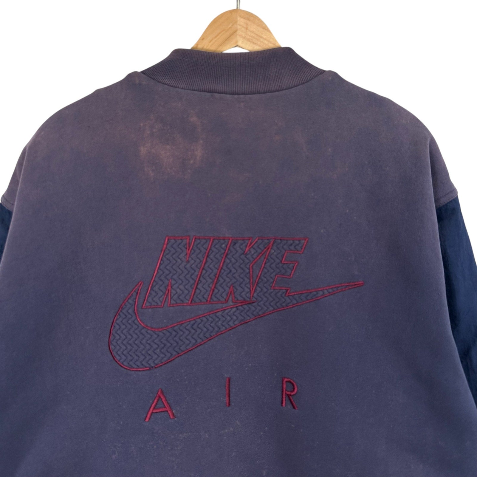 Vintage Nike Air Embroidered Button Down Bomber Jacket