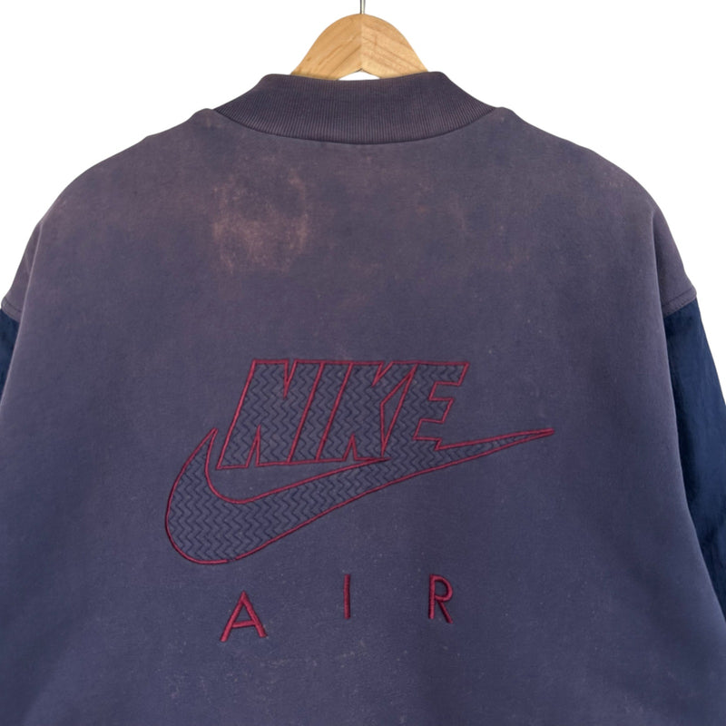 Vintage Nike Air Embroidered Button Down Bomber Jacket