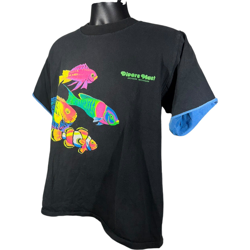 Vintage Jackson Mississippi Neon Tropical Fish Souvenir Tee