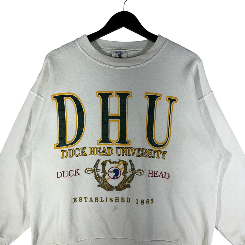 Vintage Duck Head University Spellout Crewneck 90s