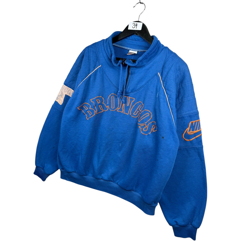 Vintage Nike Broncos Half Zip Hoodie