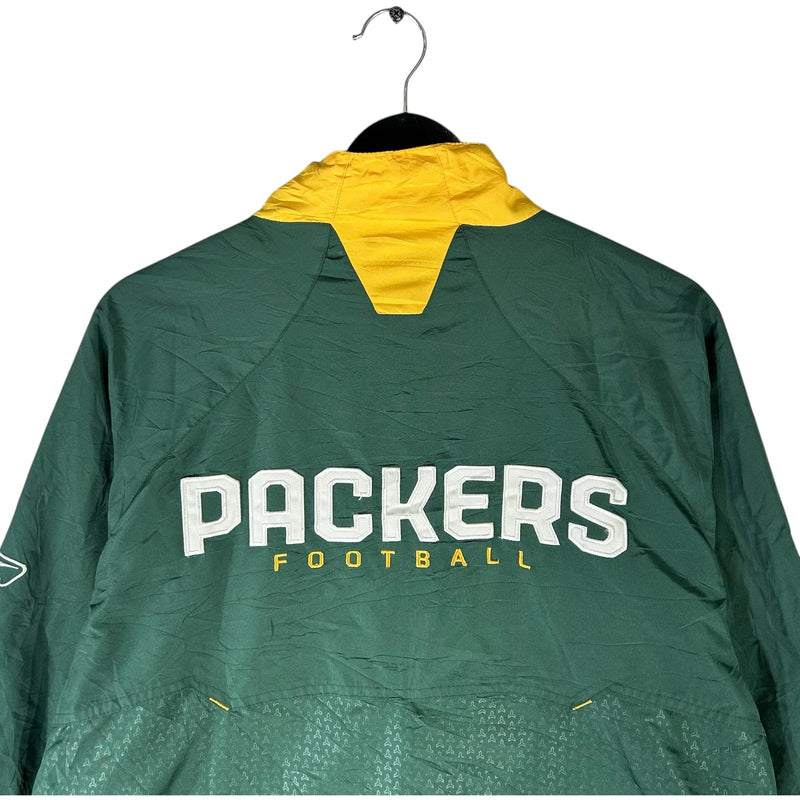 Vintage Reebok Green Bay Packers NFL 1/4 Zip Light Jacket