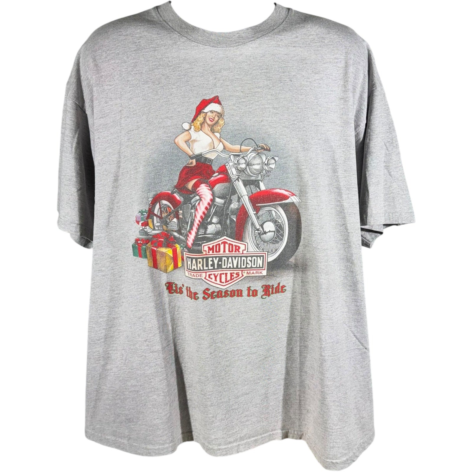 Vintage Harley Davidson Tis The Season to Ride Christmas Tee