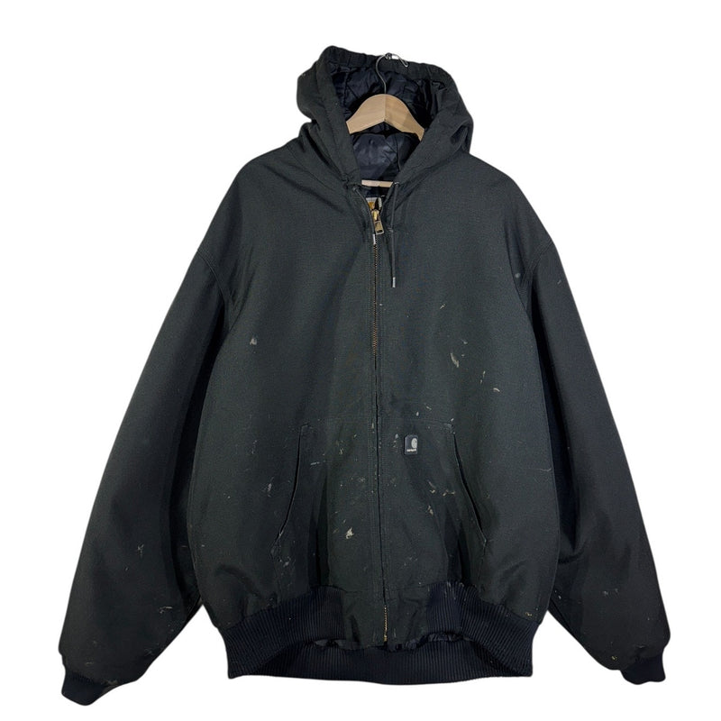 Vintage Carhartt Canvas Hooded Full Zip Workwear Jacket