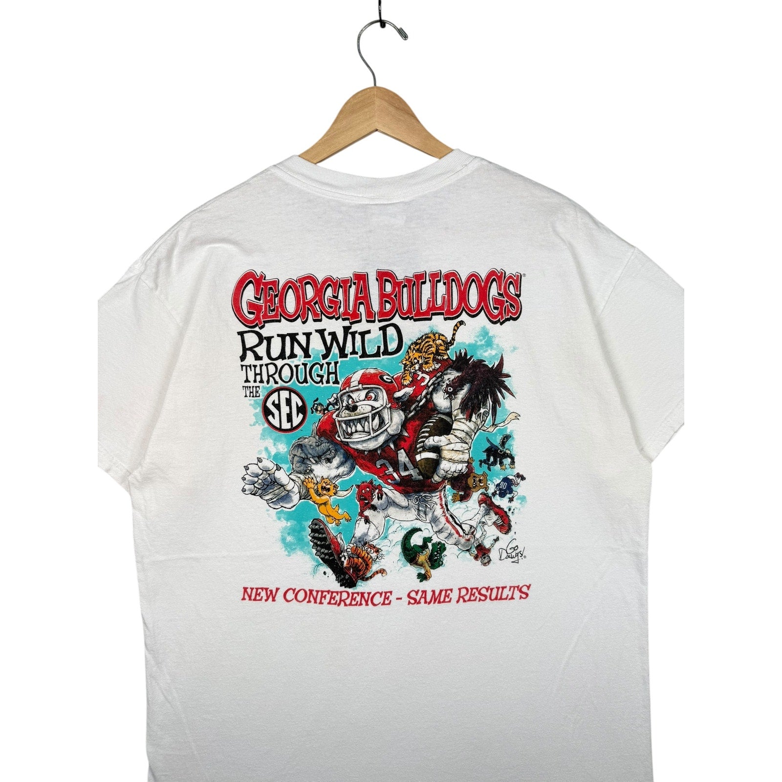 Vintage Georgia Bulldogs Run Wild Go Dawgs T-Shirt
