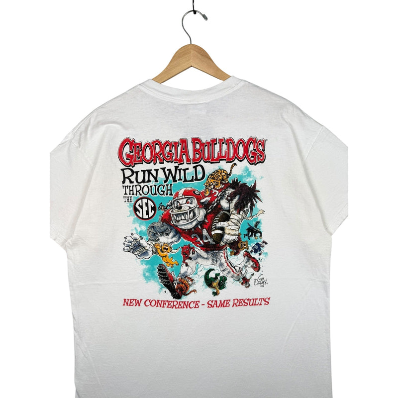 Vintage Georgia Bulldogs Run Wild Go Dawgs T-Shirt
