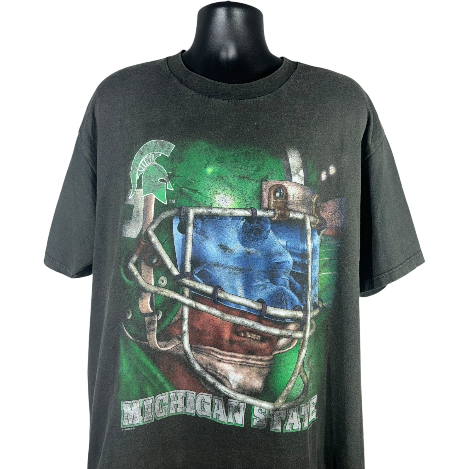 Vintage Michigan State University Spartans Big Helmet Tee 90s