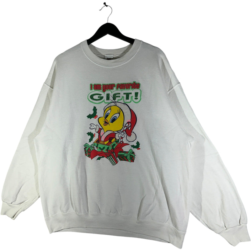 Vintage Looney Tunes Tweety Bird Christmas Crewneck