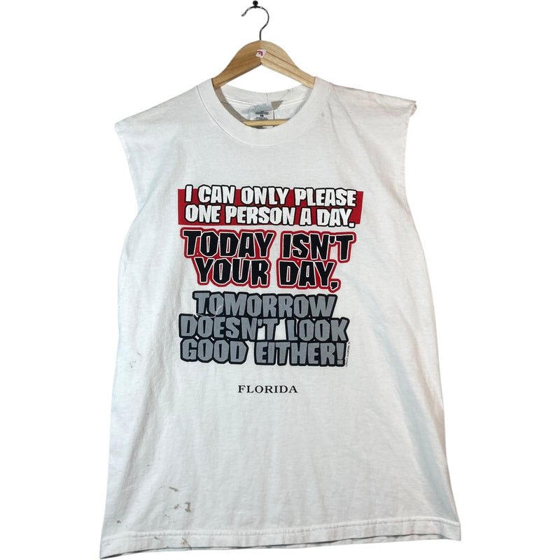 Vintage Gildan Graphic Print Muscle Sleeves Tank Top