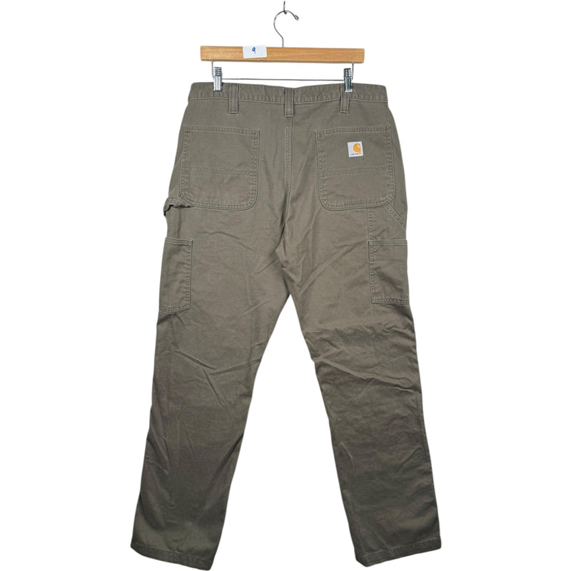 Vintage Carhartt Tribal Flame Patchwork Carpenter Pants 36