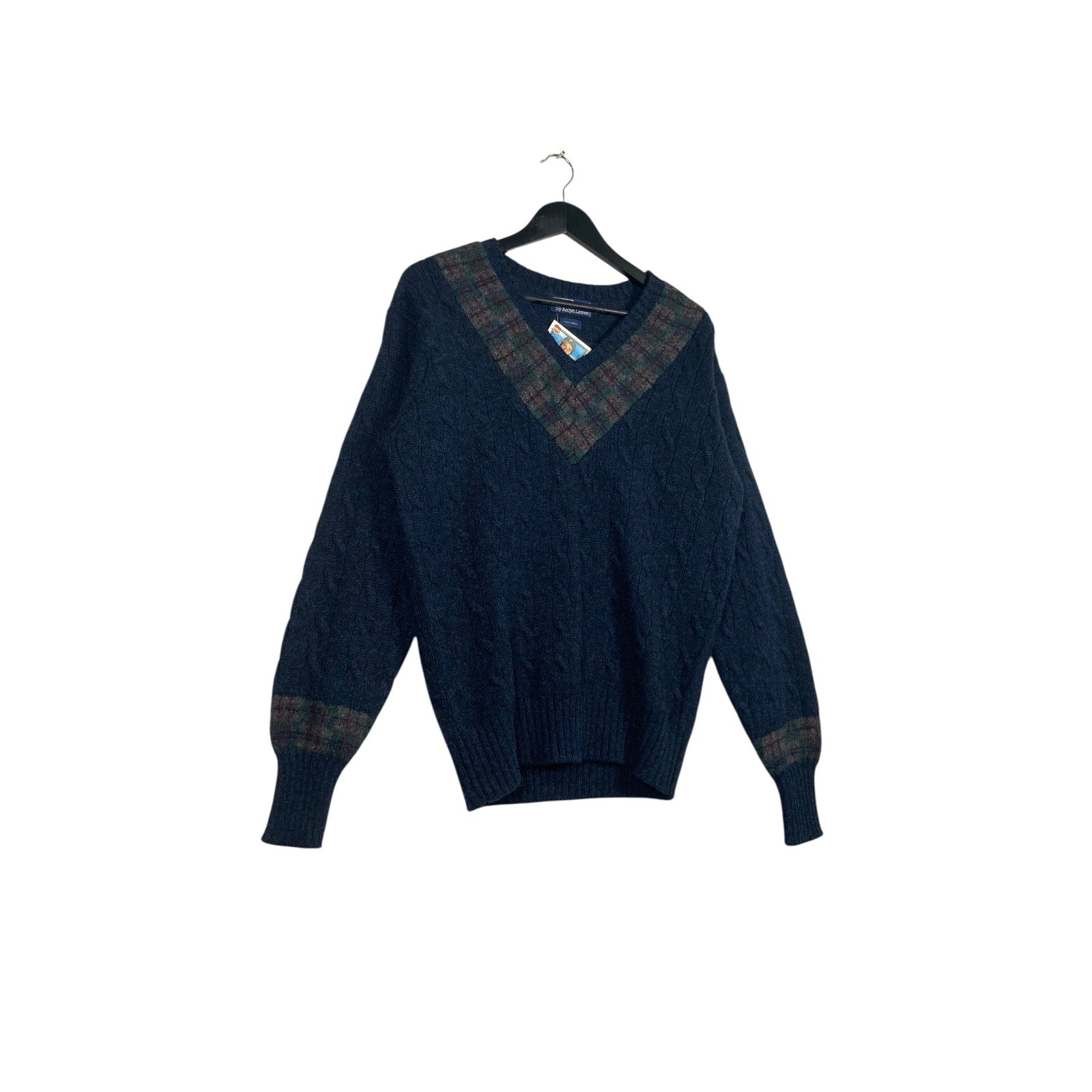 Vintage Polo Ralph Lauren Cable Knit V-Neck Sweater