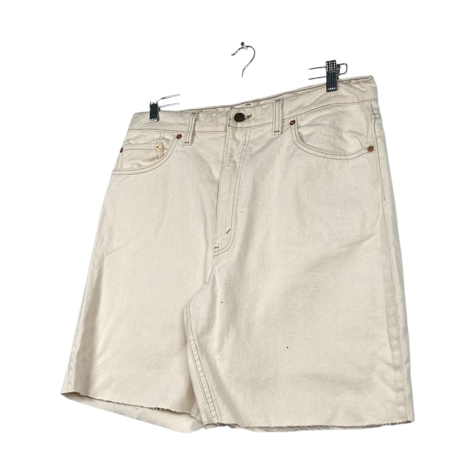Vintage White Levi's Denim Shorts 36