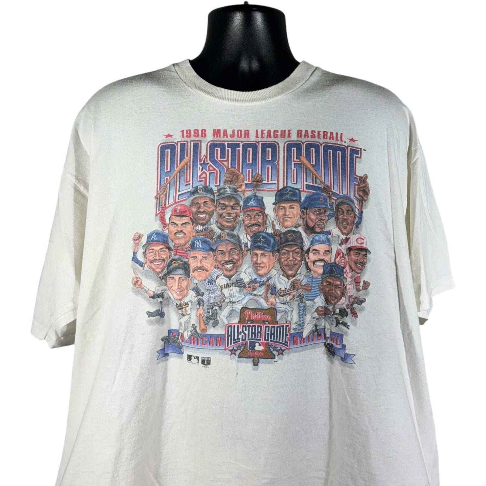 Vintage Pro Player MLB All Star Game Caricature Tee 1996