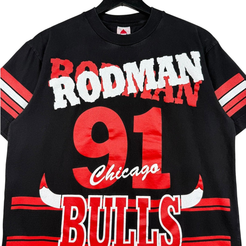Vintage Chicago Bulls Dennis Rodman NBA T-Shirt 1991