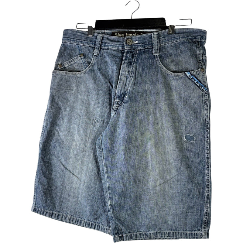 Vintage 5ive Jungle & Co. Embroidered Denim Shorts 36