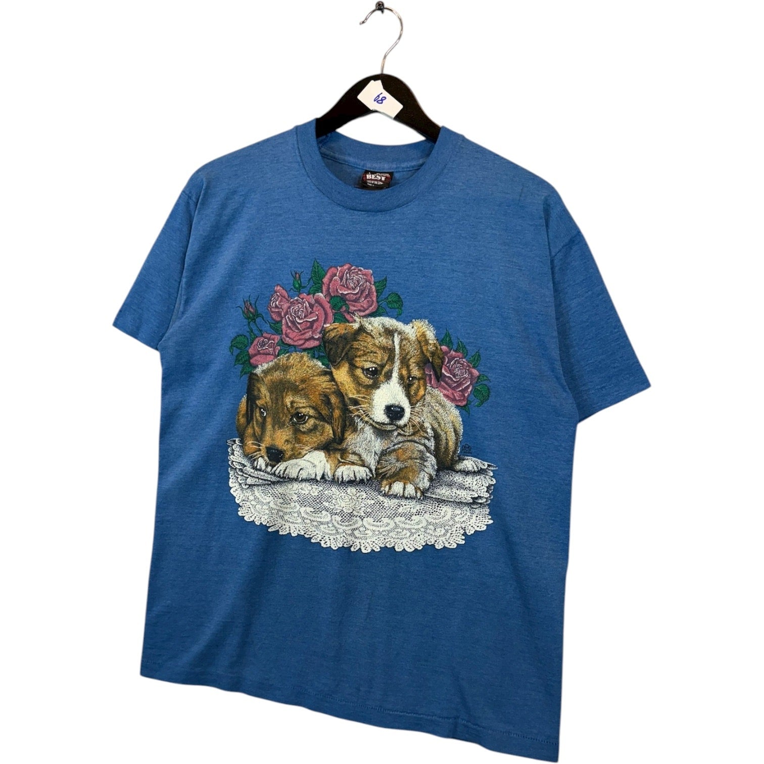Vintage Puppies Graphic Art Print T-Shirt