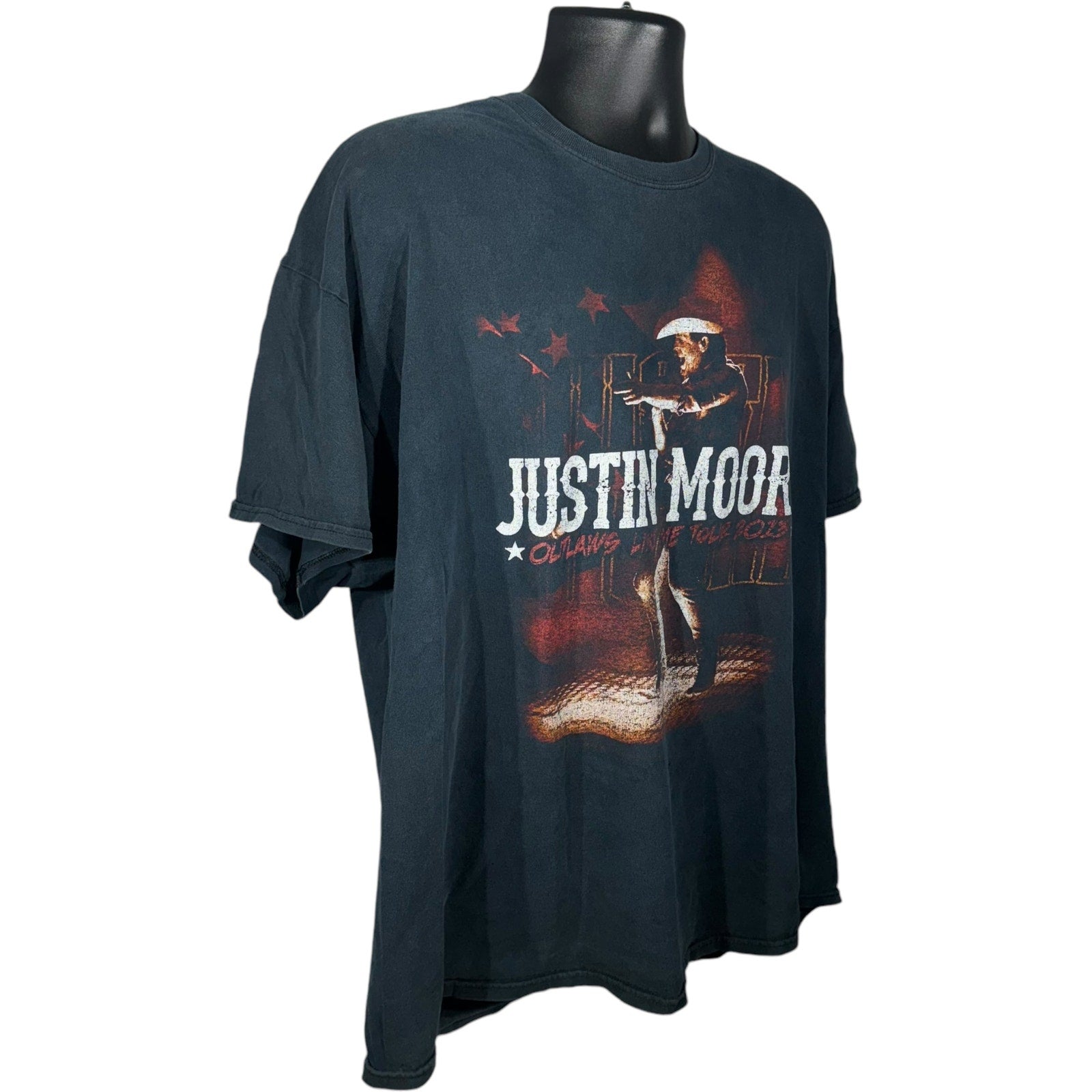 Vintage Justin Moore Outlaws Like Me Tour Tee 2013