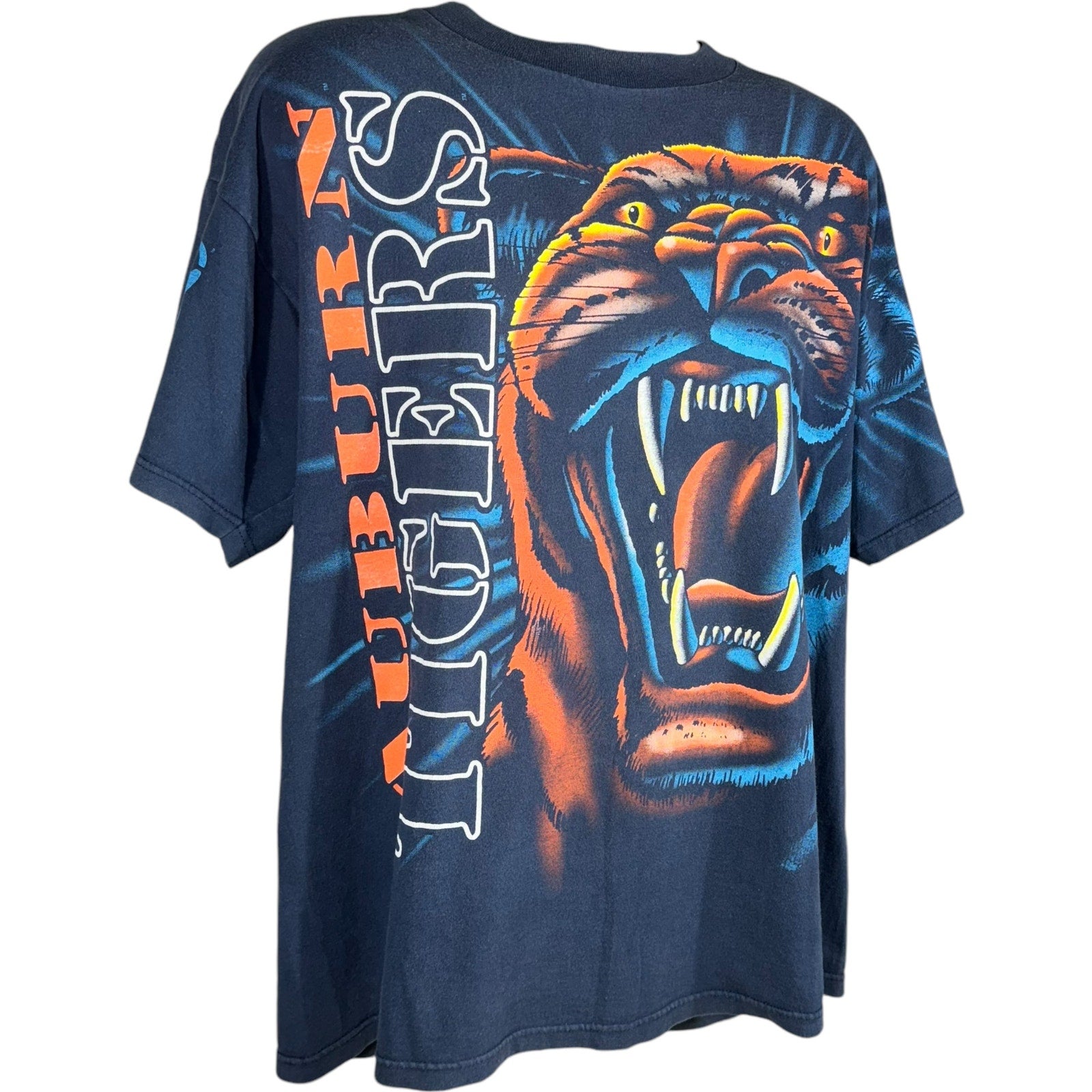 Vintage Auburn Tigers Big Print Spellout Tee 90s