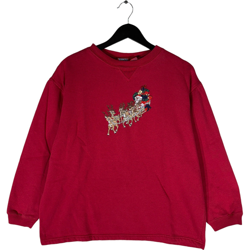 Vintage Rudolph Santa Claus Crewneck